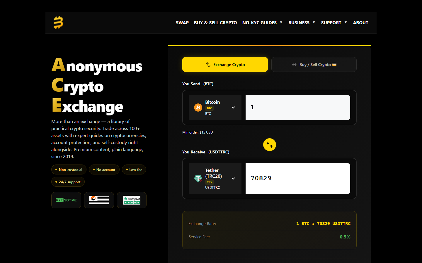Acechange.io screenshot