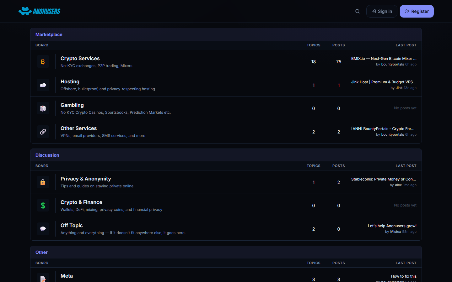 AnonUsers screenshot