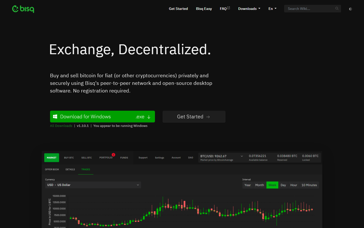 Bisq screenshot