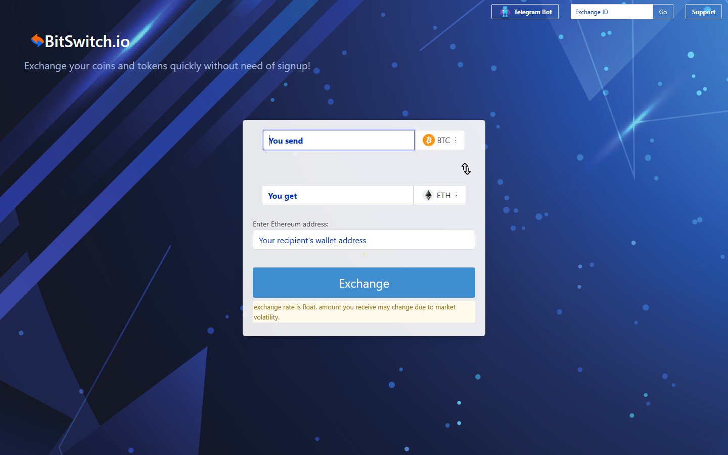 BitSwitch.io screenshot