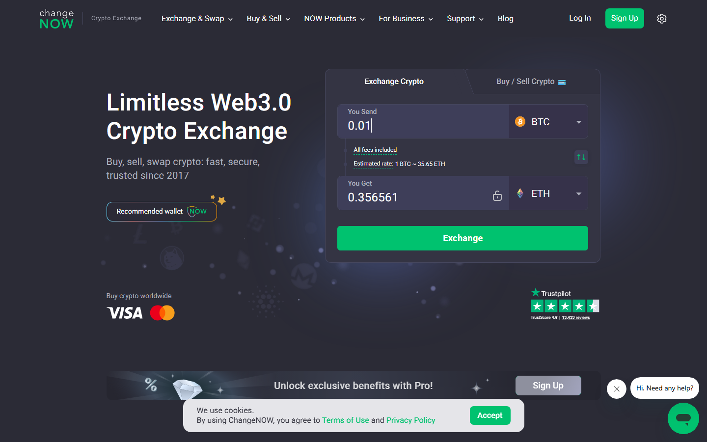 ChangeNOW screenshot