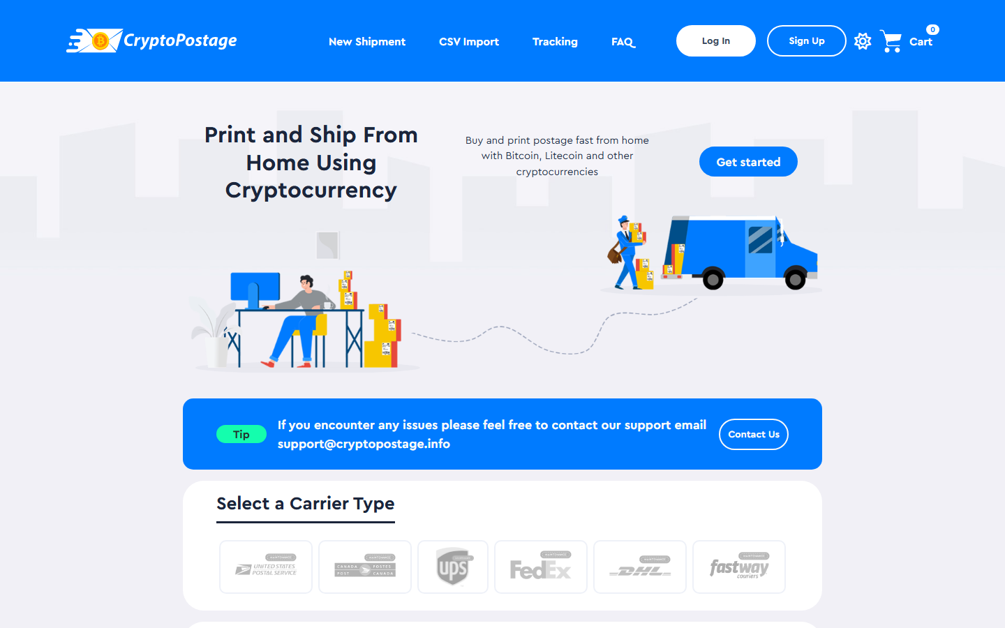 CryptoPostage screenshot