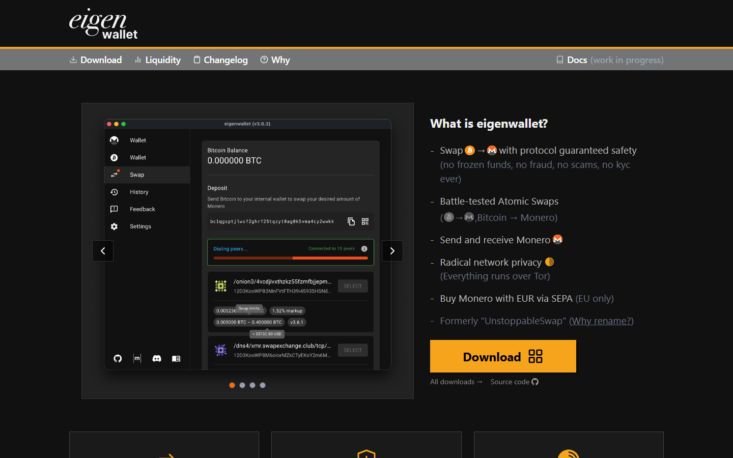 eigenwallet screenshot