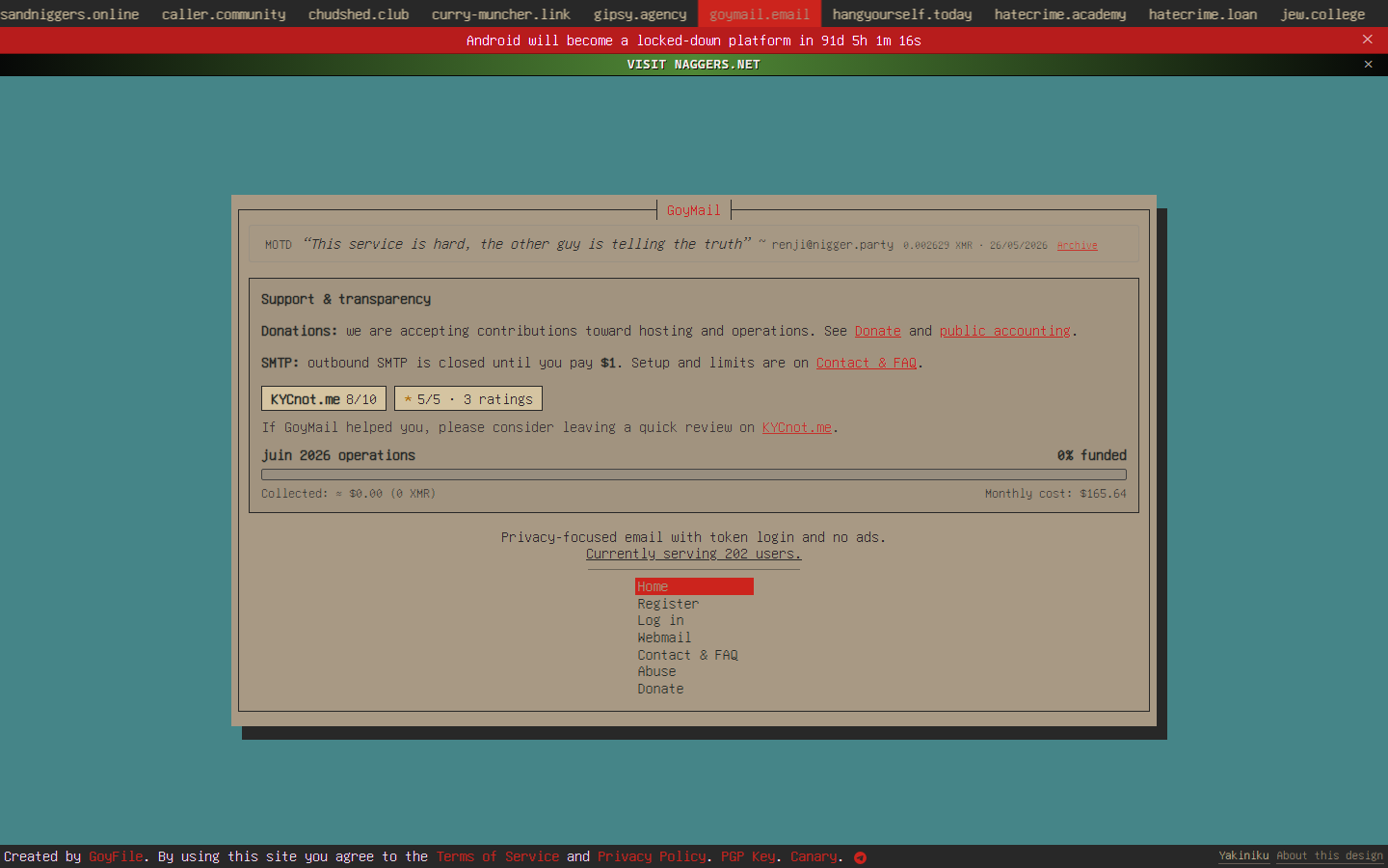 GoyMail screenshot