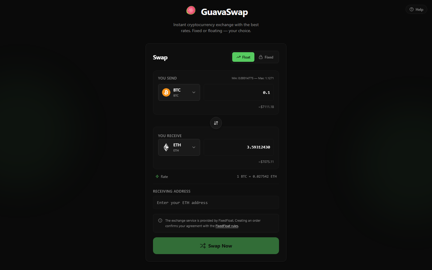 GuavaSwap screenshot