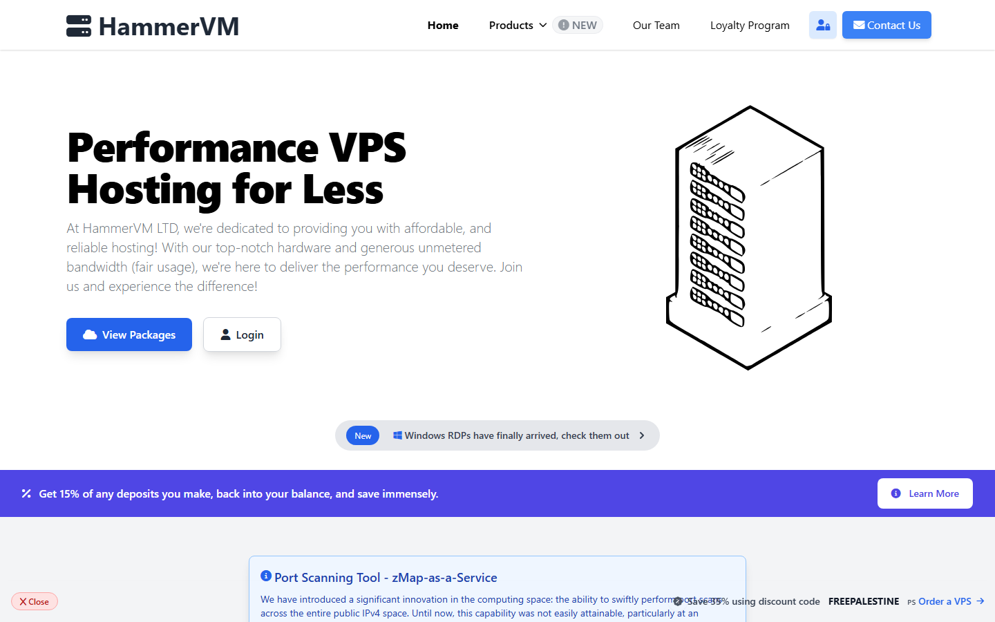 HammerVM screenshot