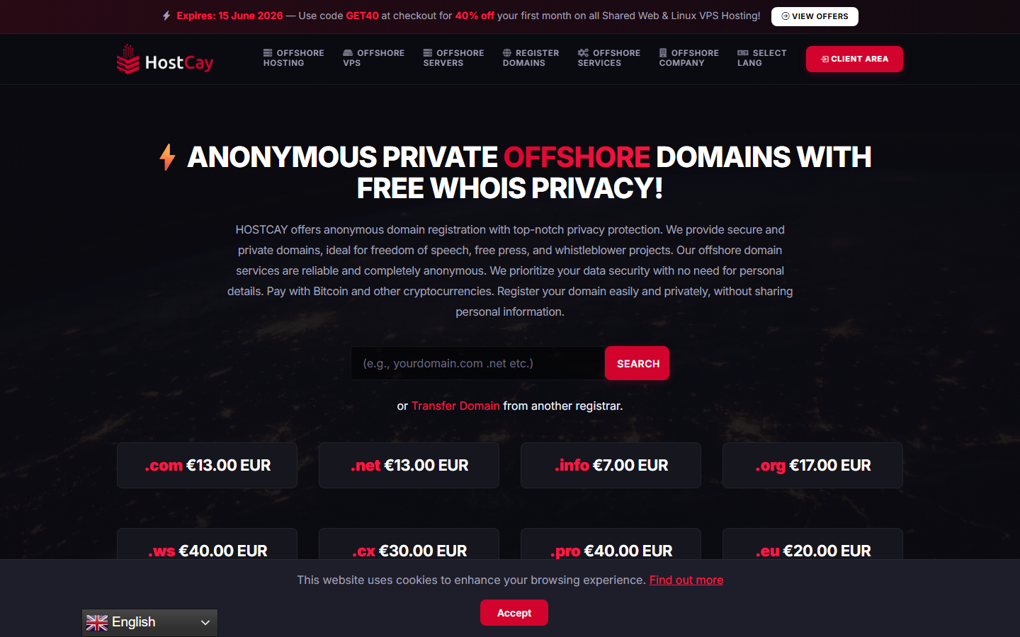 HostCay screenshot