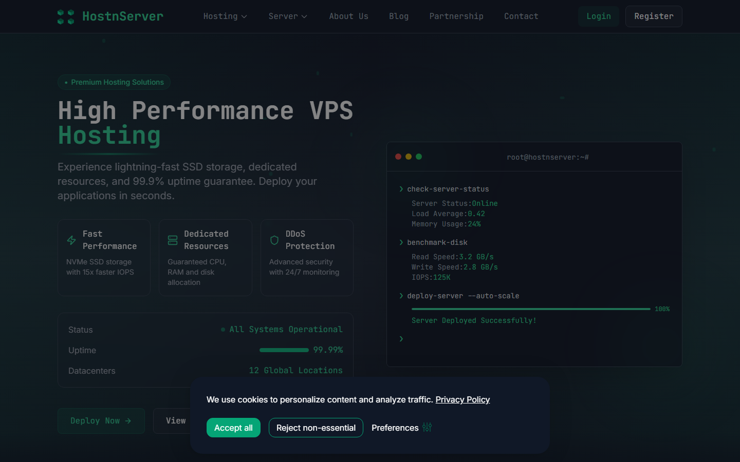 HostnServer screenshot