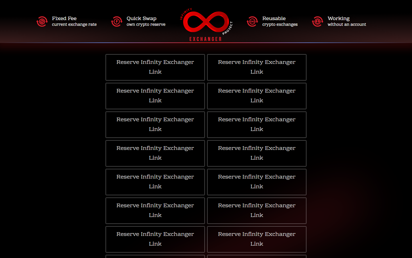 Infinity Exchanger screenshot