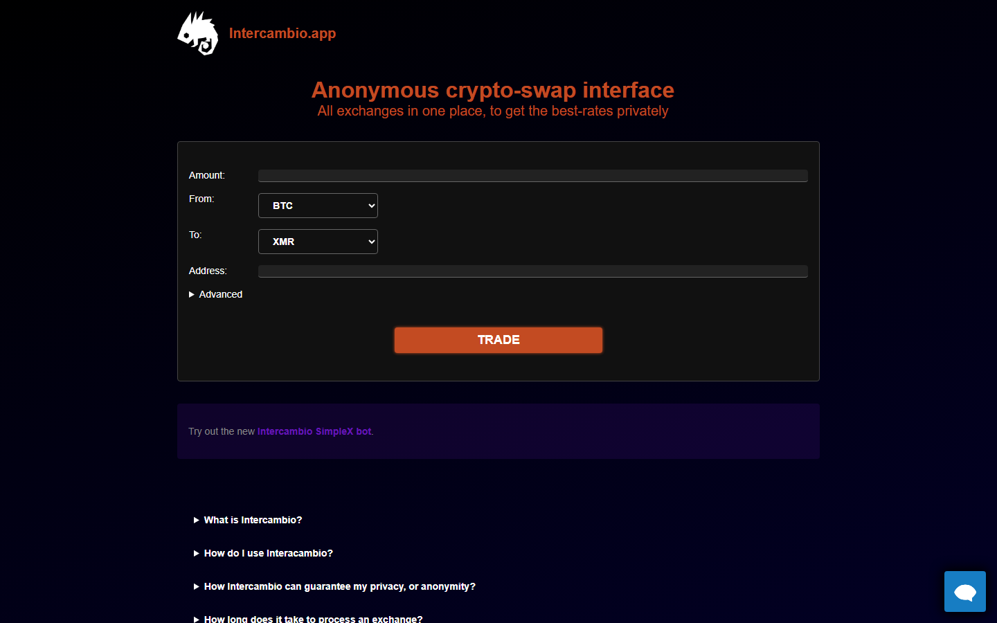 Intercambio screenshot