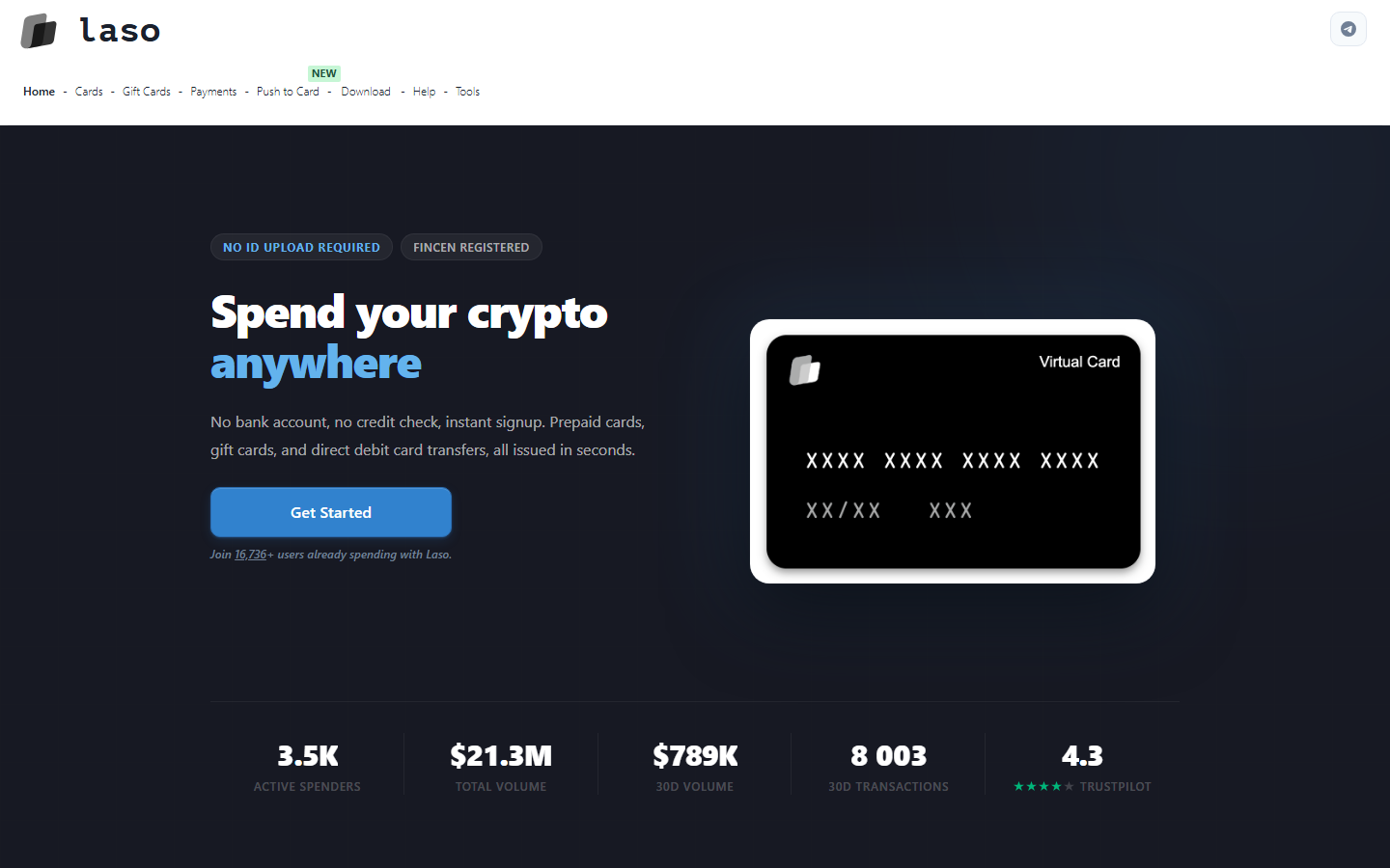 Laso Finance screenshot