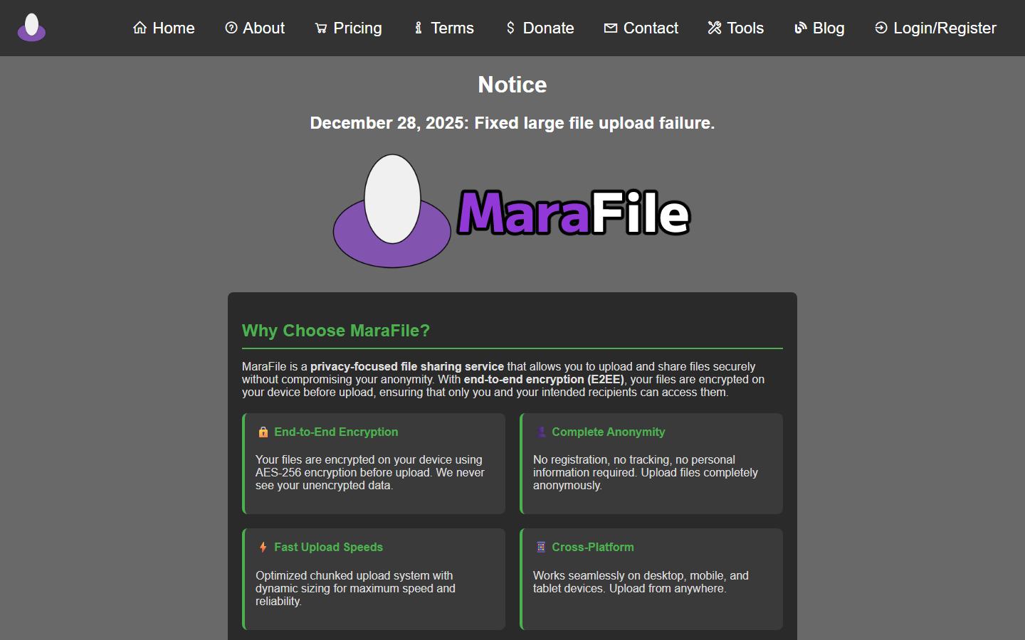 MaraFile screenshot