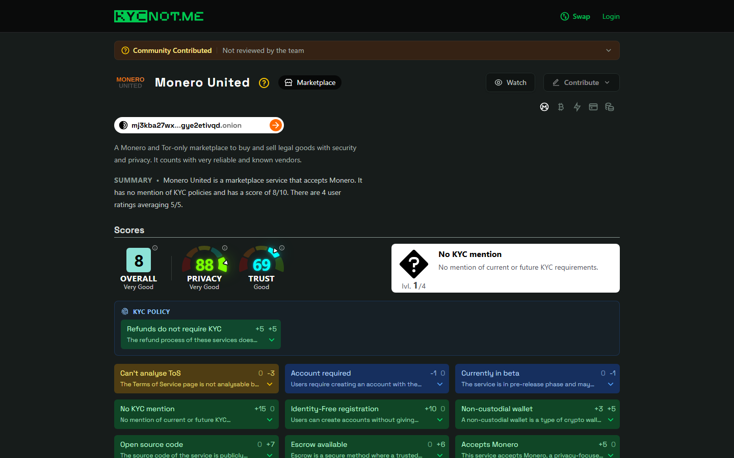 Monero United screenshot