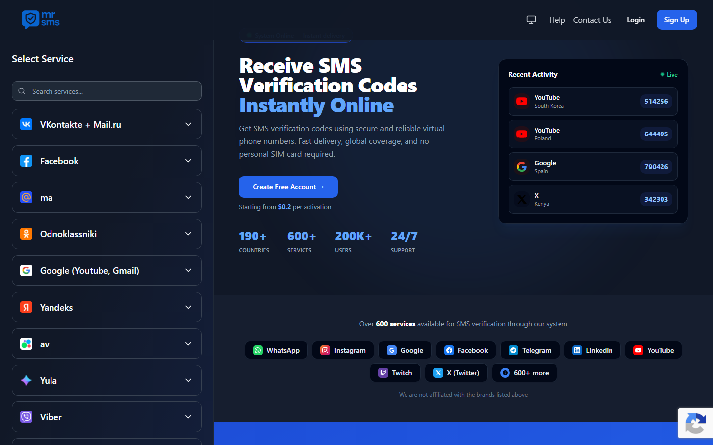 MrSMS screenshot