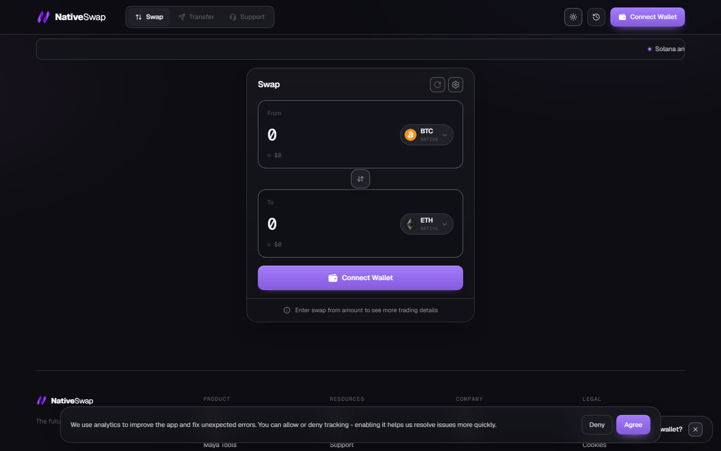 NativeSwap screenshot
