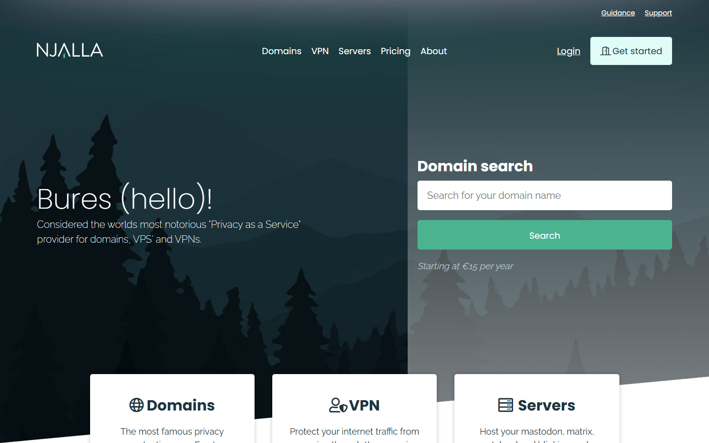 njalla screenshot