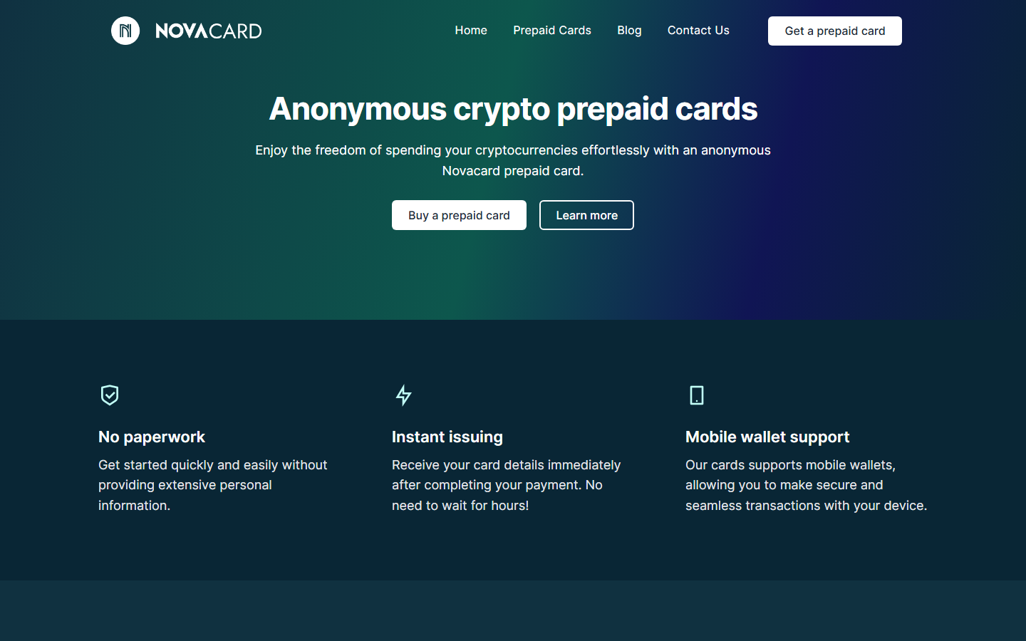 Novacard screenshot