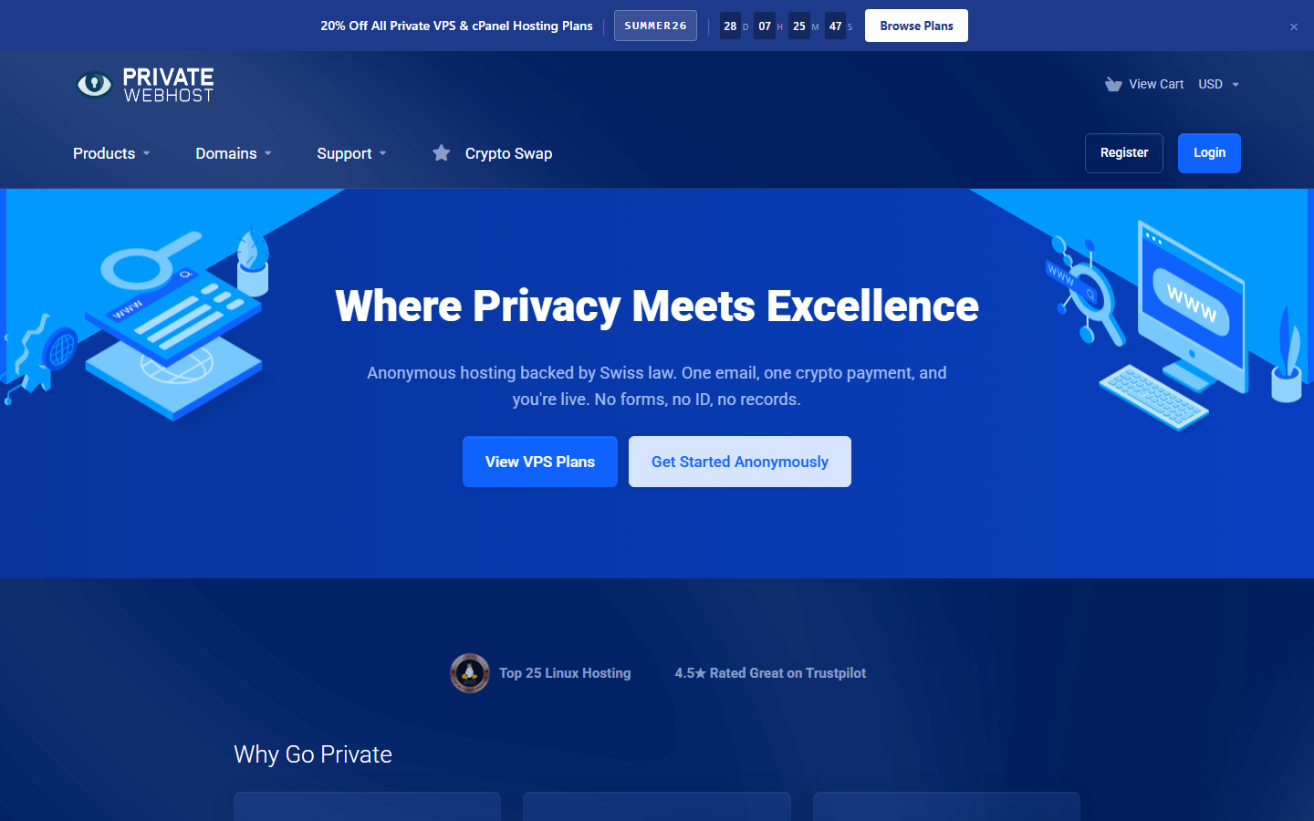 Private WebHost screenshot