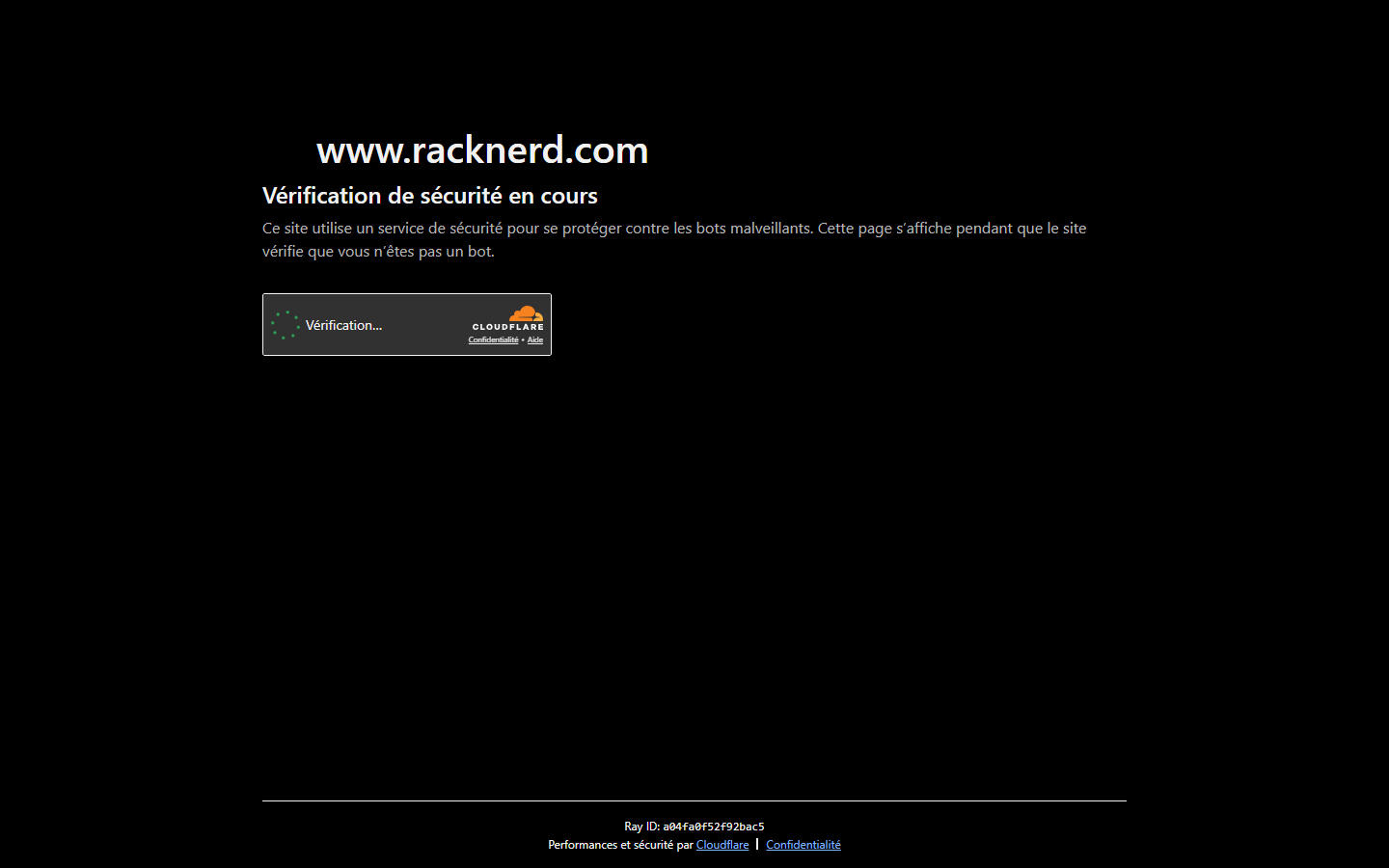 RackNerd screenshot