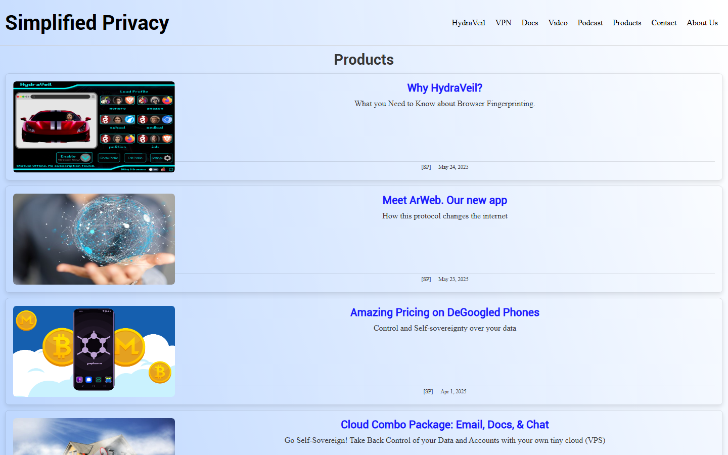 Simplified Privacy screenshot