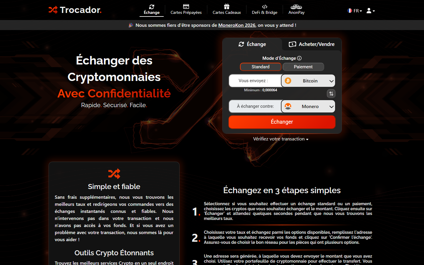 Trocador screenshot