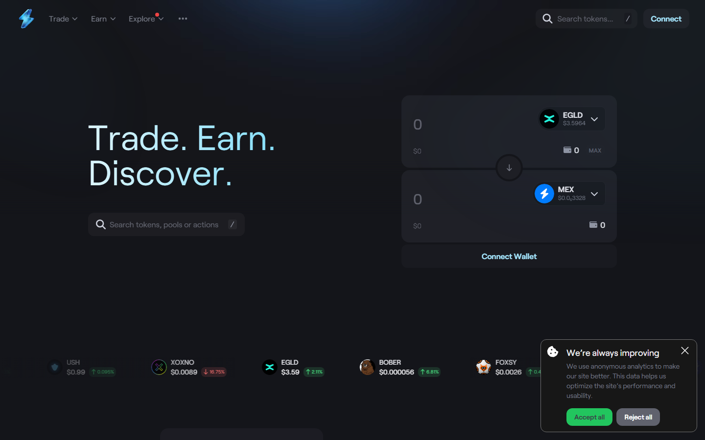 xExchange screenshot